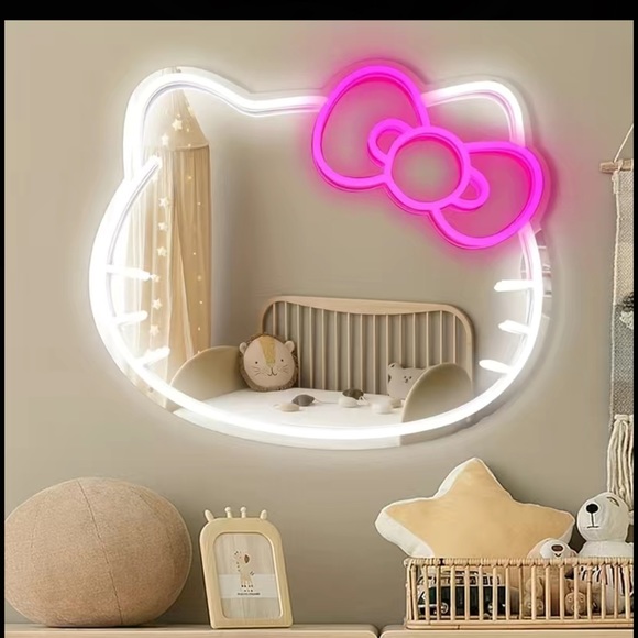 *ONE LEFT - LAST ONE!!** Hello Kitty Neon Dimmable Illuminated Wall Mirror - Picture 3 of 6